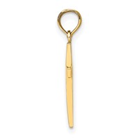 14K Yellow Gold Beveled Cross Charm view 2