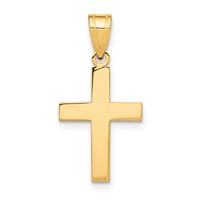 14K Polished Cross Charm view 1