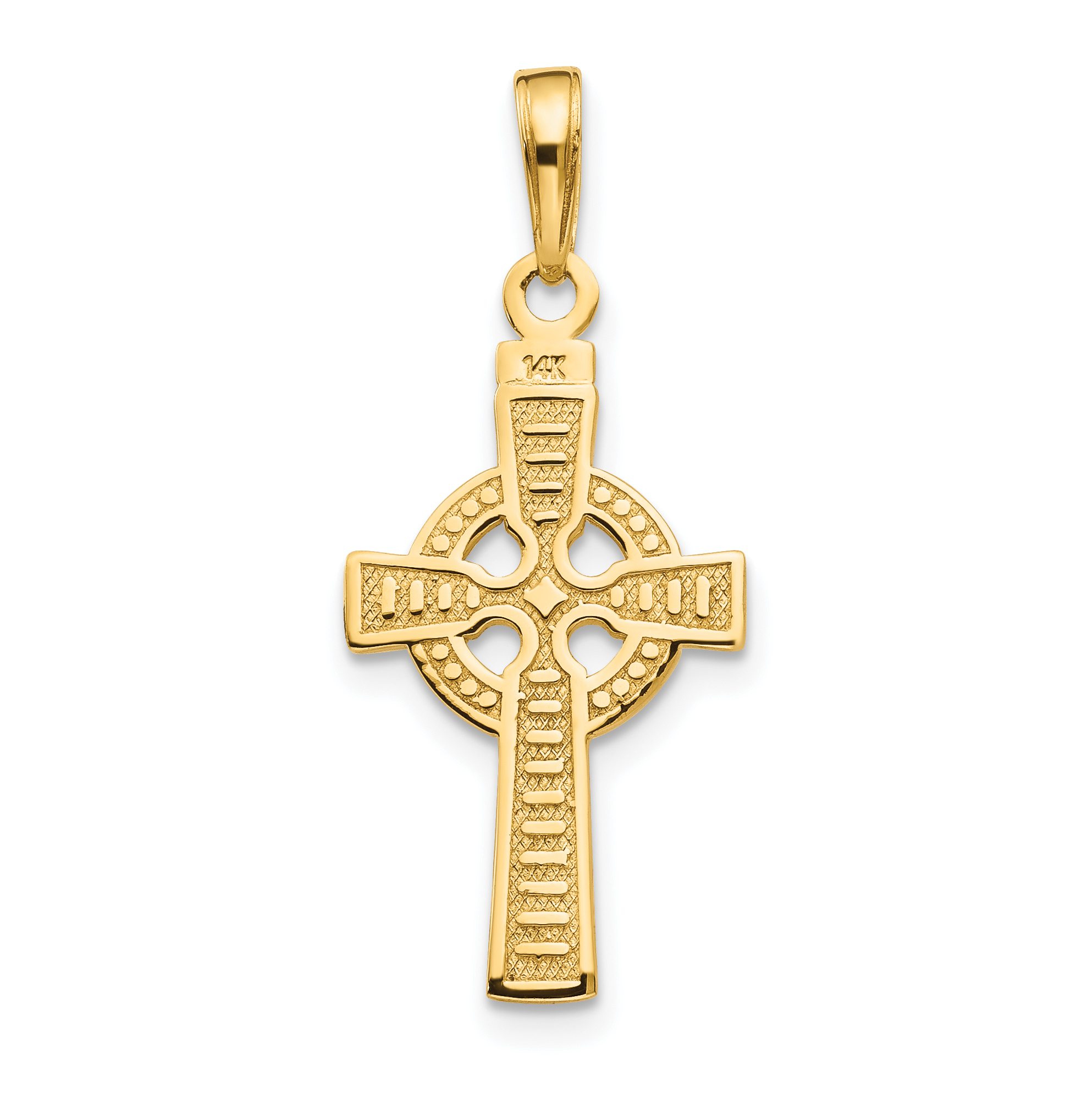 14k Reversible GOD IS LOVE Celtic Cross Pendant C3802 detailed image 4