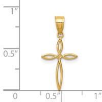 14K Yellow Gold Passion Cross Charm view 3