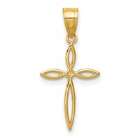14K Yellow Gold Passion Cross Charm view 1