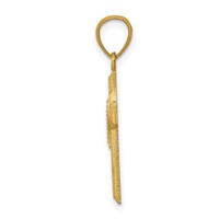 14K Polished Cross with Drape Pendant view 2