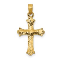 14K Yellow Gold Budded Cross Charm view 4