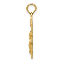 14K Yellow Gold Eastern Orthodox Crucifix Charm view 2