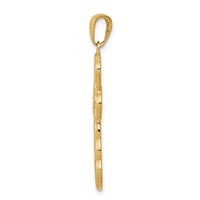14K Satin Crucifix Pendant view 2