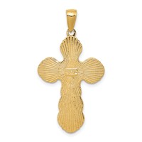 14K Satin Crucifix Pendant view 4