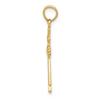 14K Yellow Gold Claddagh Cross Charm view 2