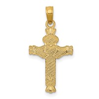 14K Yellow Gold Claddagh Cross Charm view 4
