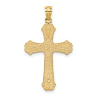 14K Two-tone Hearts Cross Pendant view 4