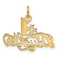 14K #1 Daughter Charm view 3