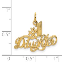 14K #1 Daughter Charm view 4
