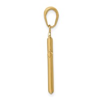 14K Yellow Gold Reversible Same on Both Sides Latin Cross Pendant view 2