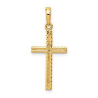 14K Yellow Gold Latin Cross Pendant view 1