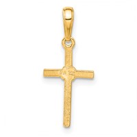 14K Yellow Gold Polished Cross Charm view 3