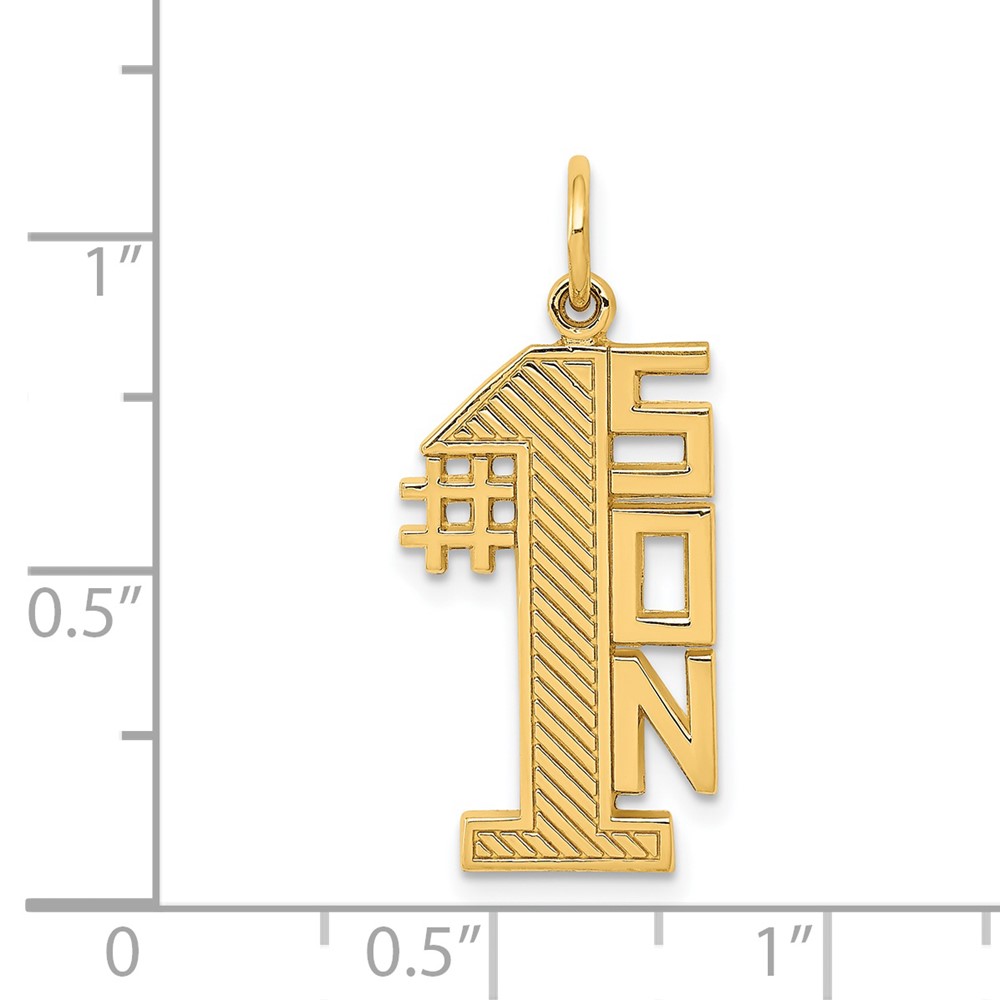 14k #1 SON Charm (C389)