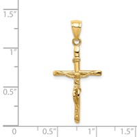 14K Yellow Gold Inri Crucifix Pendant view 3