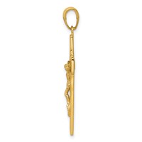 14K Yellow Gold Latin Crucifix Pendant view 2