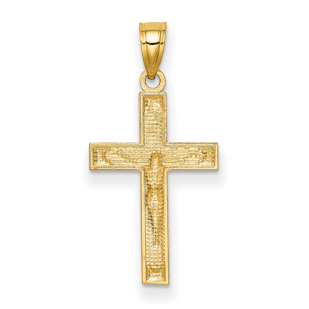 14k Diamond-cut Crucifix Pendant (C3899)