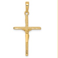 14K Yellow Gold Crucifix Pendant view 4