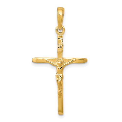 14K Yellow Gold Crucifix Pendant