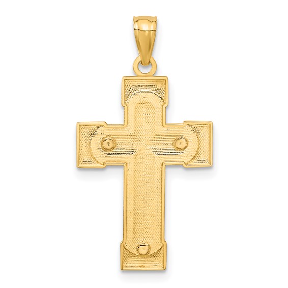 14k Two-tone Crucifix Pendant