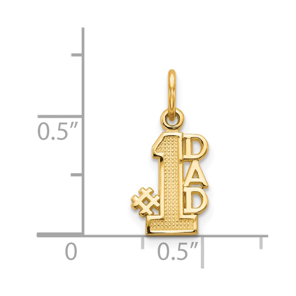 14k #1 DAD Charm (C391)