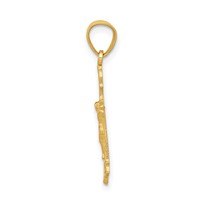 14K Yellow Gold Small Crucifix Charm view 2
