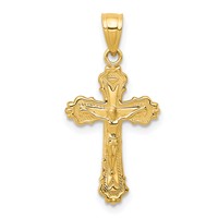 14K Yellow Gold Small Crucifix Charm view 1