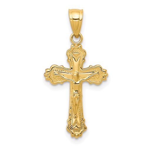 14K Yellow Gold Small Crucifix Charm