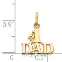 14K #1 Dad Charm view 4