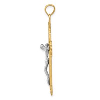 14K Two-tone Crucifix Pendant view 2