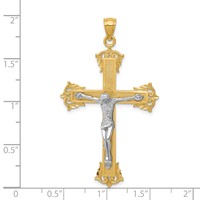 14K Two-tone Crucifix Pendant view 3