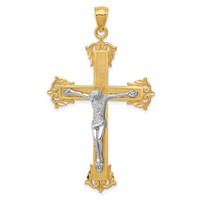 14K Two-tone Crucifix Pendant view 1