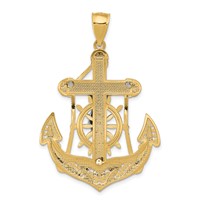 14K Two-tone Mariners Crucifix Pendant view 4