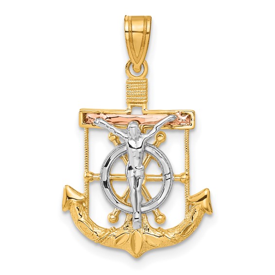 Gold Mariner Crucifix Pendants
