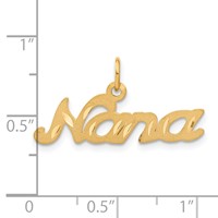 14K Satin Nana Charm view 4