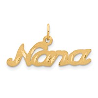 14K Satin Nana Charm view 1