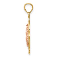 14K Two-tone Our Lady of Guadalupe Pendant view 2