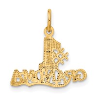 14K Yellow Gold #1 Grandma Charm view 3