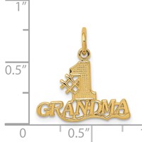 14K Yellow Gold #1 Grandma Charm view 4