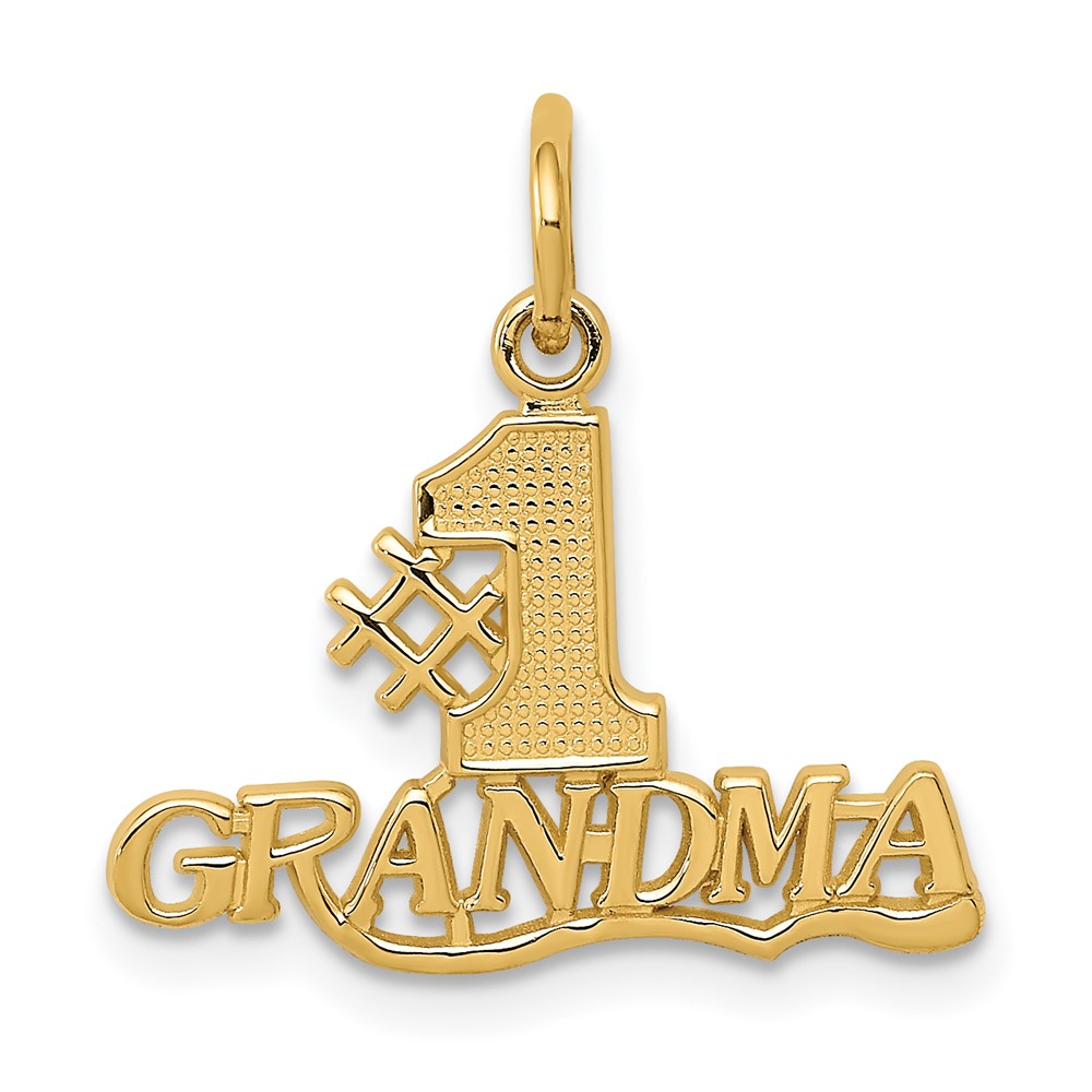 14K Yellow Gold #1 Grandma Charm