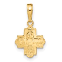 14K Miniature Four-Way Medal Pendant view 3