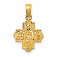 14K Miniature Four-Way Medal Pendant view 1