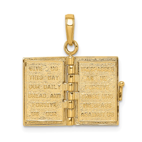Gold Lord's Prayer Bible Pendants