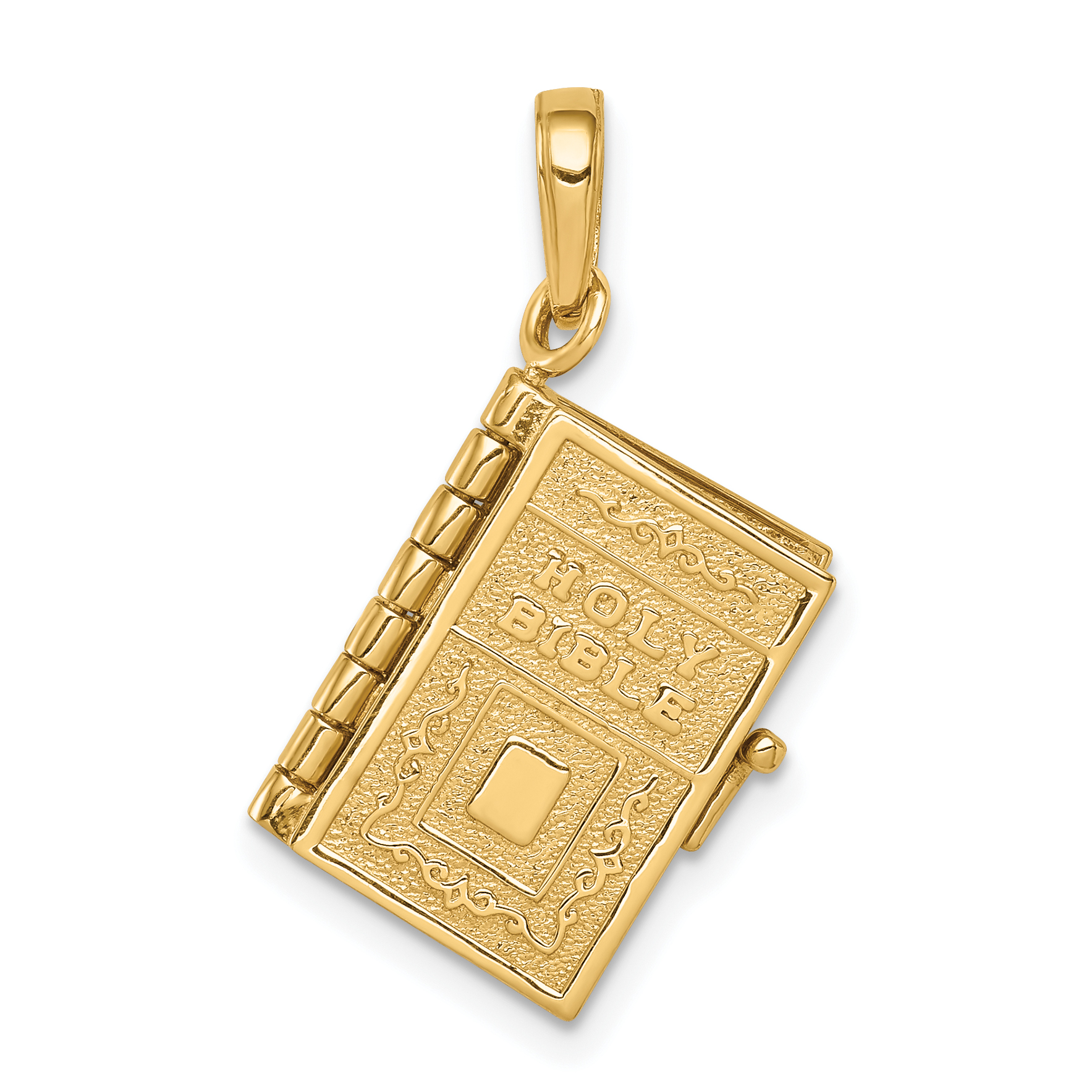14K  3D Lord's Prayer Bible Pendant (C3964)