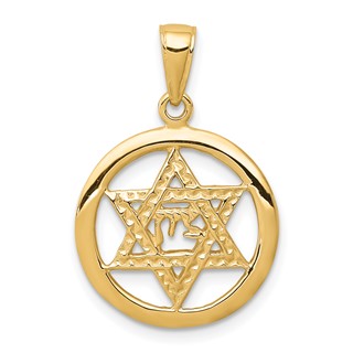 Gold Star of David Pendant