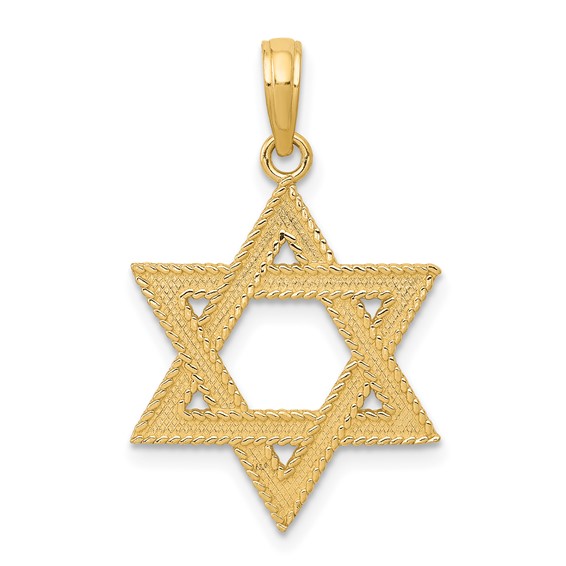 Gold Star of David Pendants