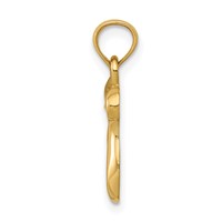 14K Yellow Gold Polished Chai Pendant view 2