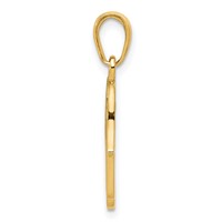 14K Yellow Gold Chamseh Hand of God Pendant with Star of David view 2