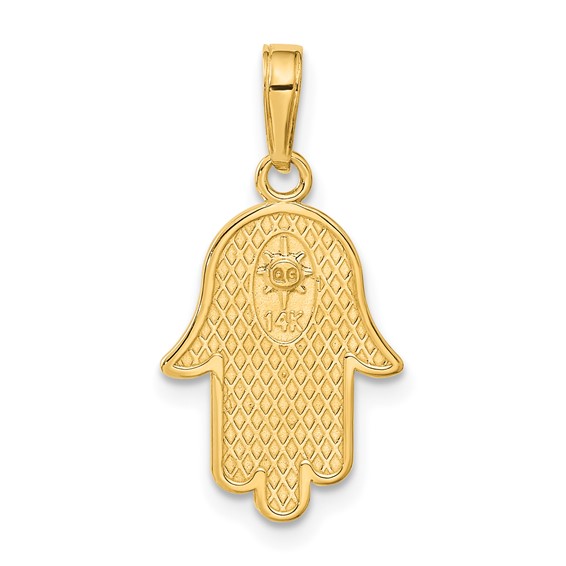 Gold Hamsa Star of David Pendant